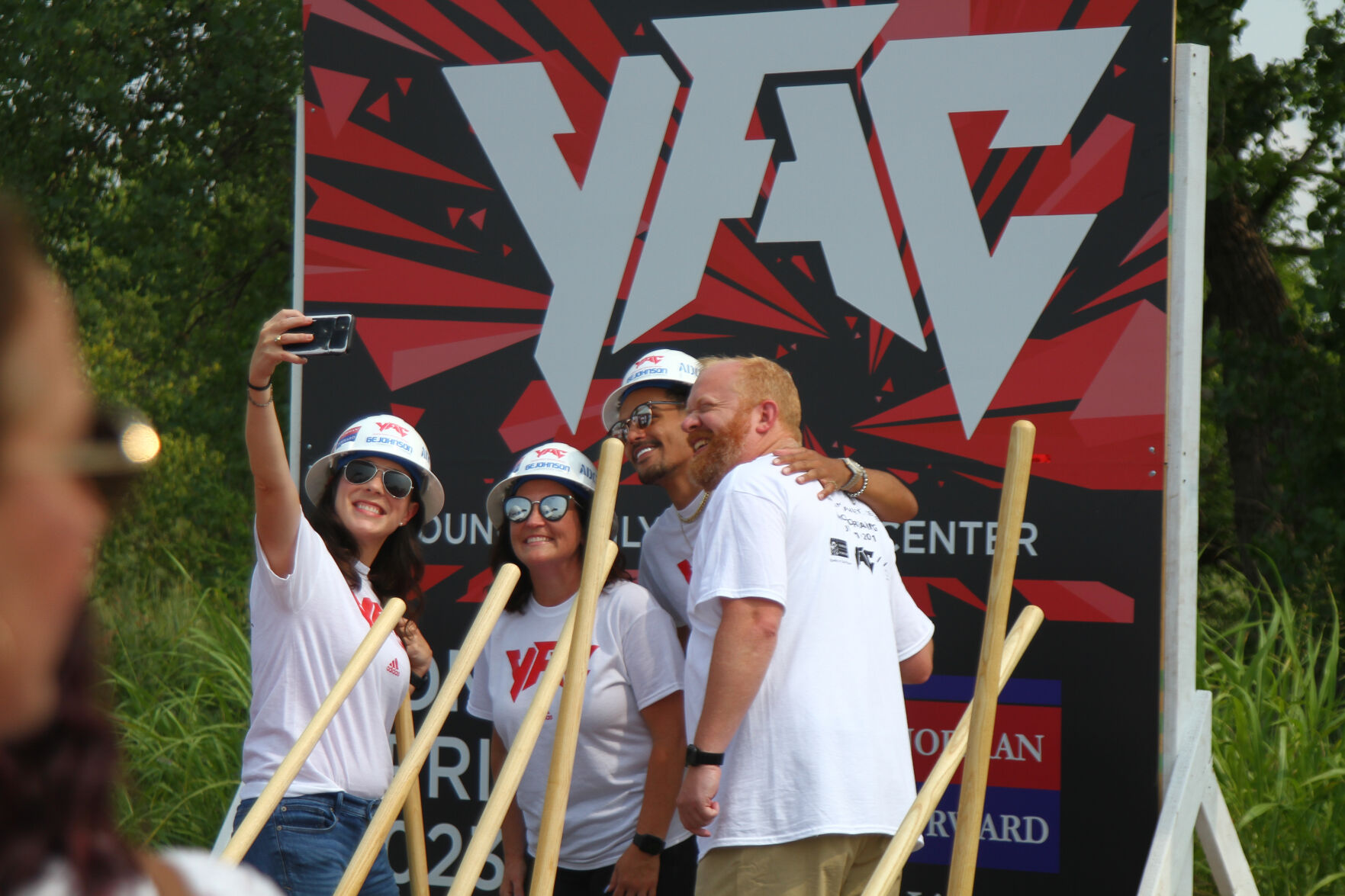 Norman Mayor Breea Clark, Candice Young, Trea Young and Jason Olsen